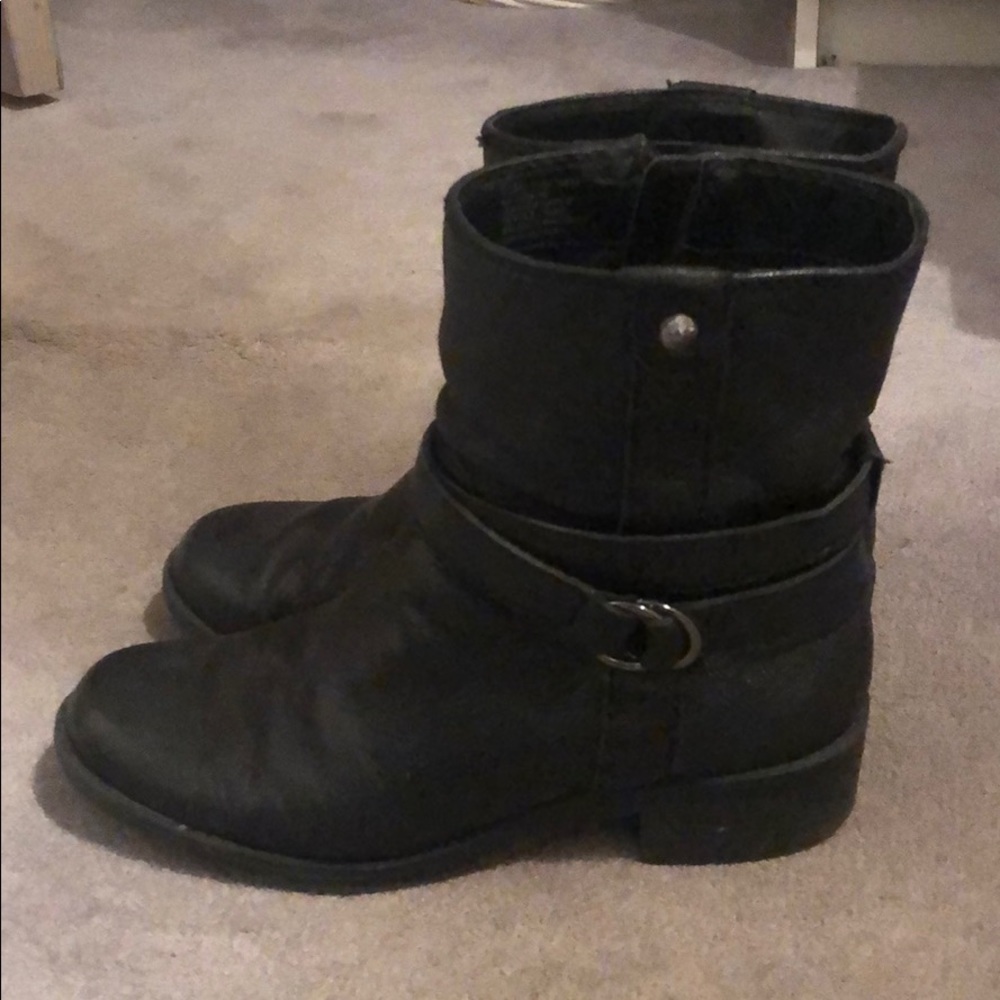 Anne Klein Black Moto Boots